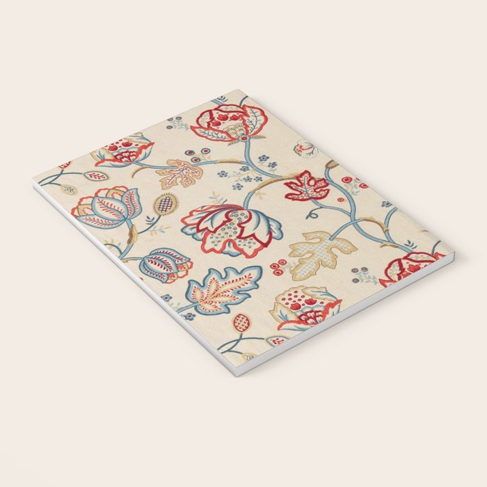William Morris Vintage Theodosia Wine Indigo Red Blue Pattern Notebook Gallery Image 3