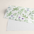 Botanical forest green lavender watercolor floral Wrapping Paper Gallery Image 2