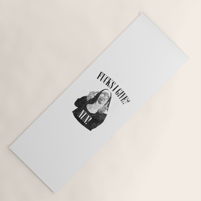 Funny Fucks I Give, Nun Saying Yoga Mat Gallery Image 1