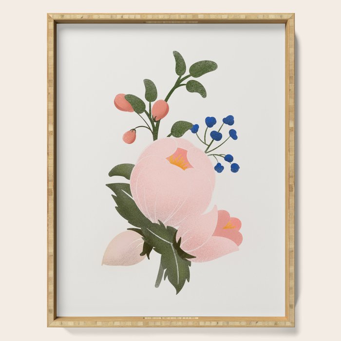 Delicate florals no2 Serving Tray Gallery Image 1