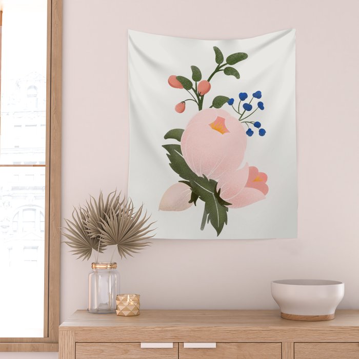 Delicate florals no2 Wall Tapestry Gallery Image 2