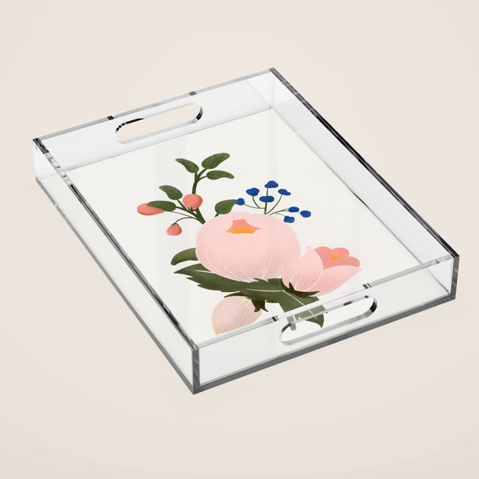 Delicate florals no2 Acrylic Tray Gallery Image 1
