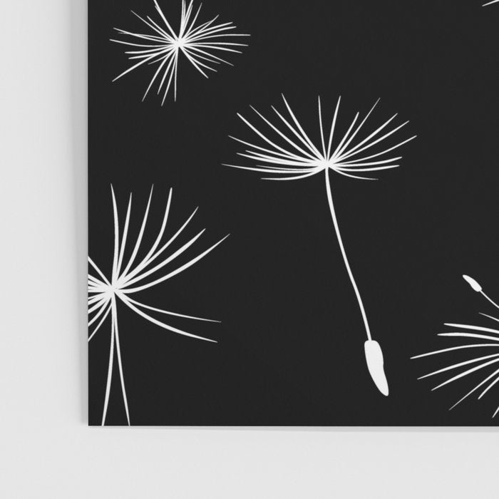 Flying Dandelions Black White Poster Gallery Image 3