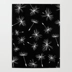 Flying Dandelions Black White Poster Gallery Image 4