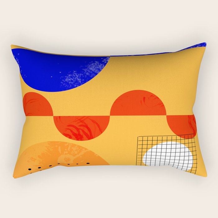 Mid-century shapes abstract no7 Rectangular Pillow Gallery Image 2