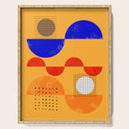 Mid-century shapes abstract no7 Serving Tray Gallery Image 1