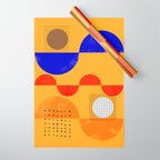 Mid-century shapes abstract no7 Wrapping Paper Gallery Image 1