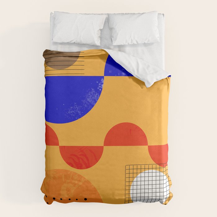 Mid-century shapes abstract no7 Duvet Cover Gallery Image 6