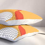 Mid-century shapes abstract no7 Pillow Sham Gallery Image 3