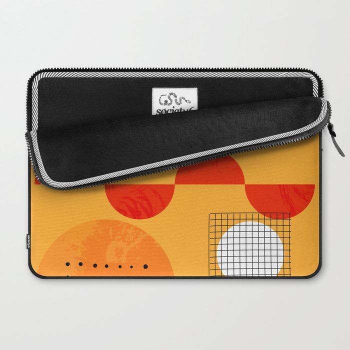 Mid-century shapes abstract no7 Laptop Sleeve Gallery Image 2