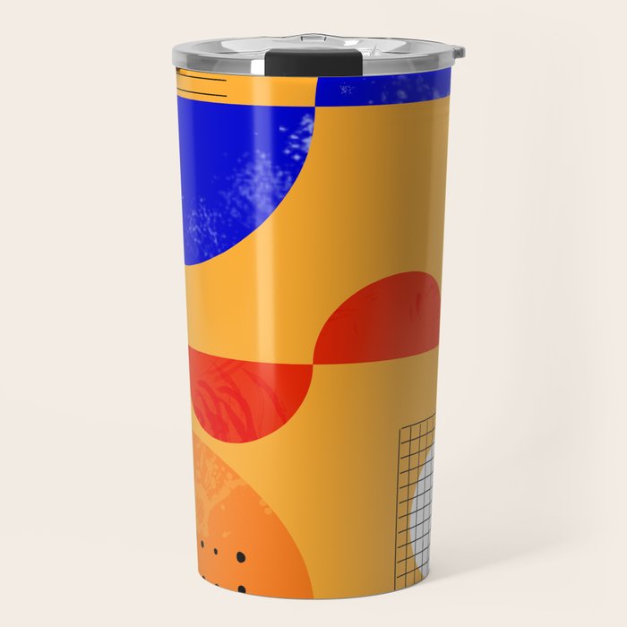 Mid-century shapes abstract no7 Travel Mug Gallery Image 1
