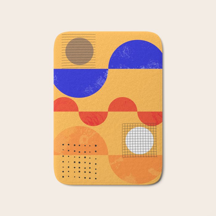 Mid-century shapes abstract no7 Bath Mat Gallery Image 1