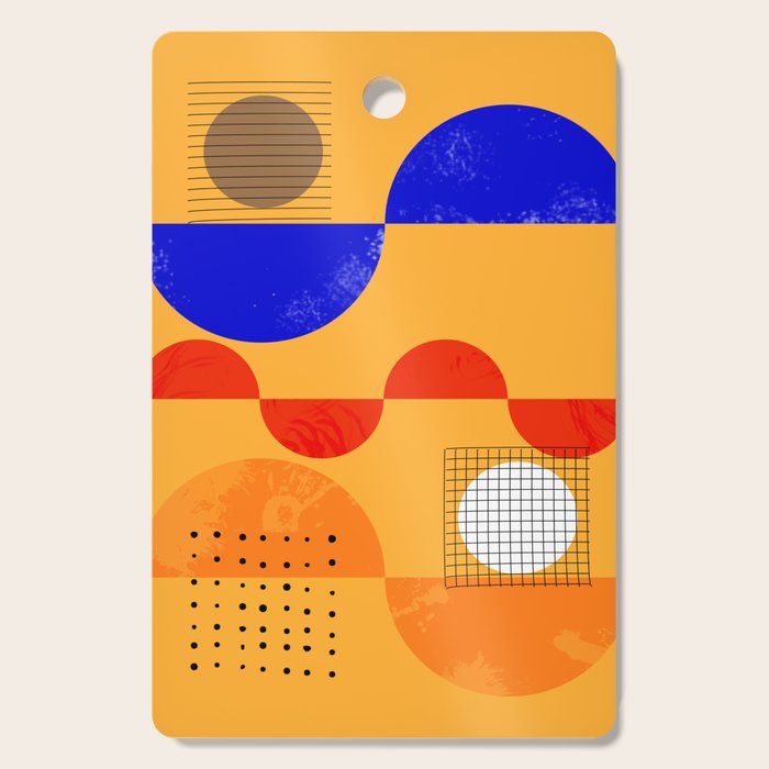 Mid-century shapes abstract no7 Cutting Board Gallery Image 1