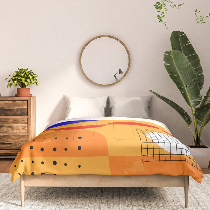 Mid-century shapes abstract no7 Comforter Gallery Image 3