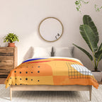 Mid-century shapes abstract no7 Comforter Gallery Image 3