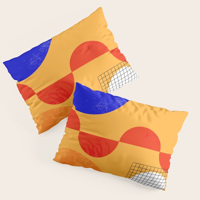 Mid-century shapes abstract no7 Pillow Sham Gallery Image 3