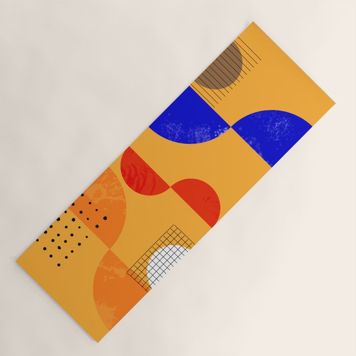 Mid-century shapes abstract no7 Yoga Mat Gallery Image 1