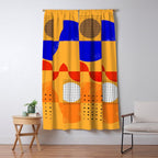 Mid-century shapes abstract no7 Window Curtain Gallery Image 5