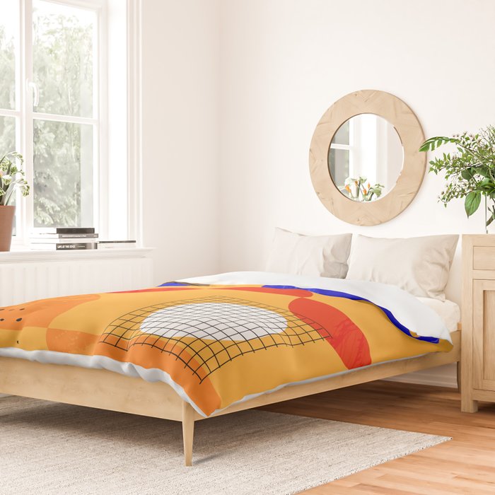 Mid-century shapes abstract no7 Duvet Cover Gallery Image 2