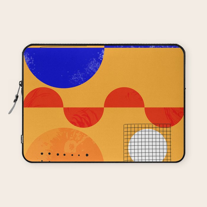 Mid-century shapes abstract no7 Laptop Sleeve Gallery Image 1