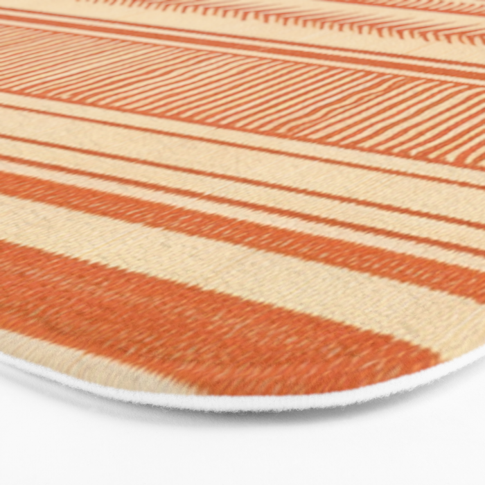 Boho Earthy Mud Cloth Abstract Pattern Bath Mat Gallery Image 3