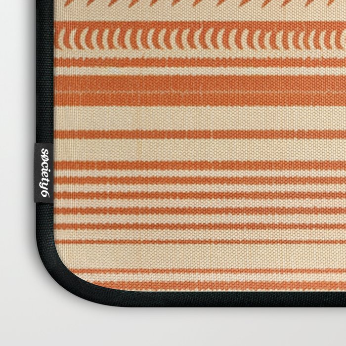 Boho Earthy Mud Cloth Abstract Pattern Laptop Sleeve Gallery Image 3