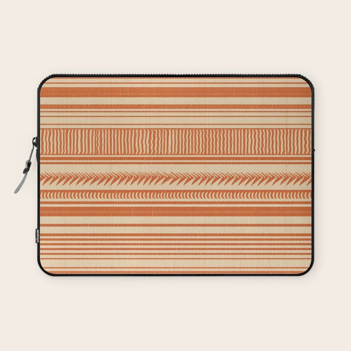 Boho Earthy Mud Cloth Abstract Pattern Laptop Sleeve Gallery Image 1