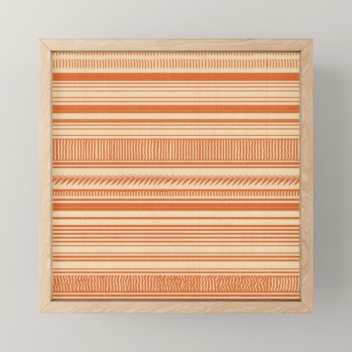 Boho Earthy Mud Cloth Abstract Pattern Mini Art Print Gallery Image 1