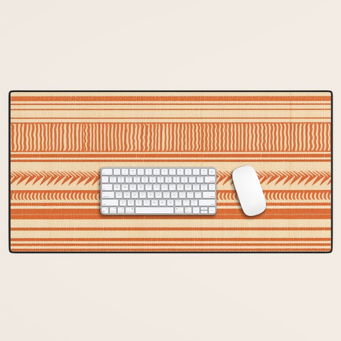 Boho Earthy Mud Cloth Abstract Pattern Desk Mat Gallery Image 1
