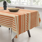 Boho Earthy Mud Cloth Abstract Pattern Tablecloth Gallery Image 3