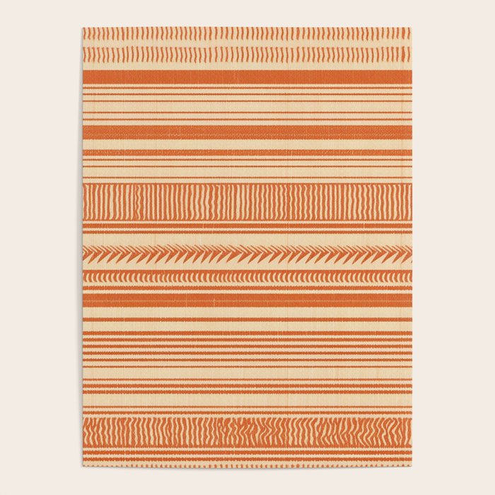 Boho Earthy Mud Cloth Abstract Pattern Poster Gallery Image 4