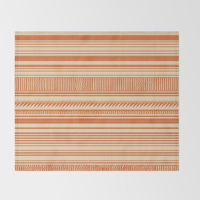 Boho Earthy Mud Cloth Abstract Pattern Throw Blanket Gallery Image 2