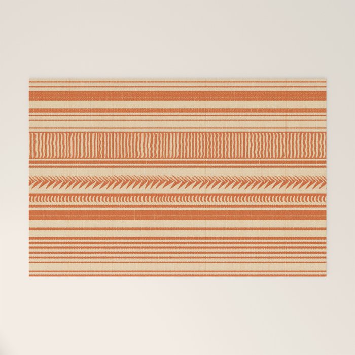 Boho Earthy Mud Cloth Abstract Pattern Welcome Mat Gallery Image 1
