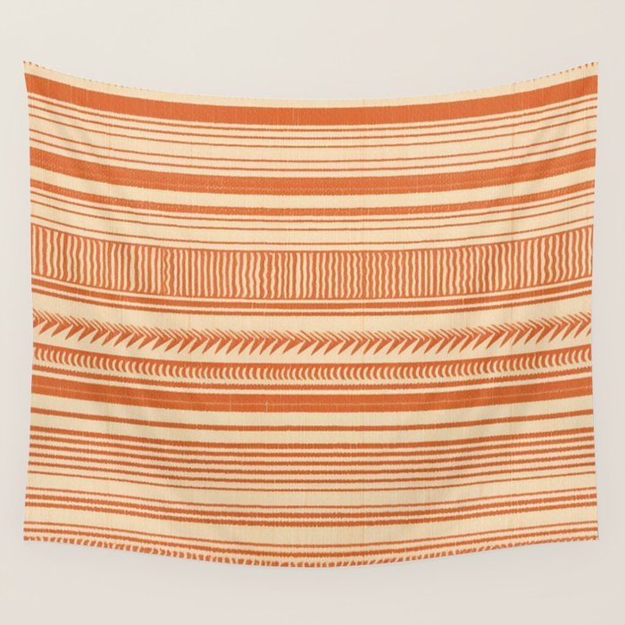Boho Earthy Mud Cloth Abstract Pattern Wall Tapestry Gallery Image 1