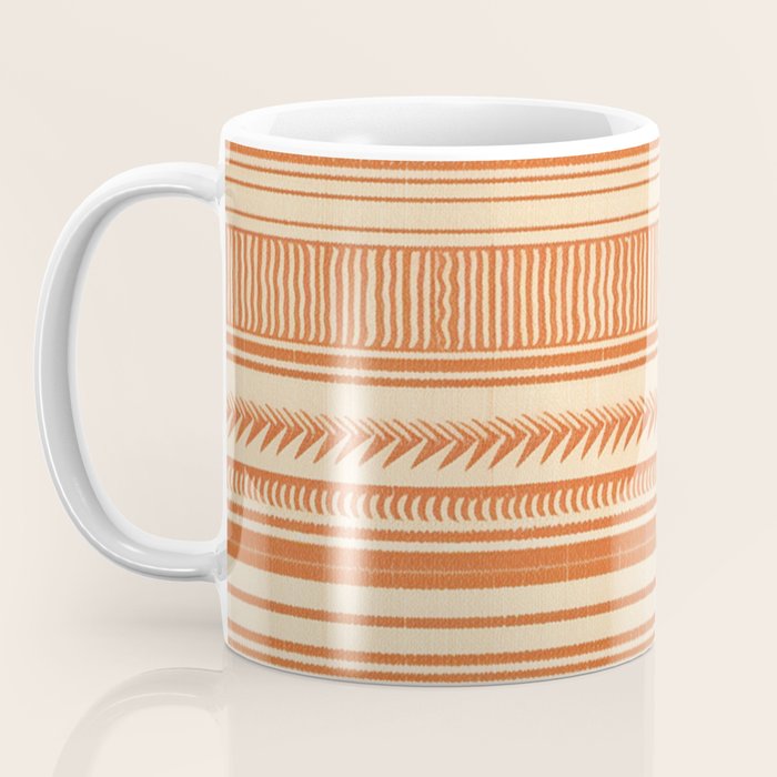 Boho Earthy Mud Cloth Abstract Pattern Coffee Mug Gallery Image 3