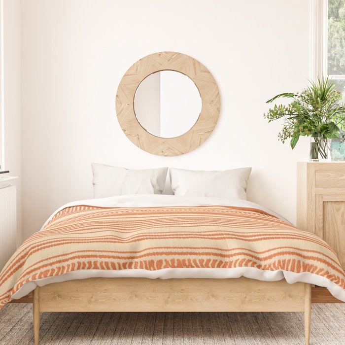 Boho Earthy Mud Cloth Abstract Pattern Duvet Cover Gallery Image 3