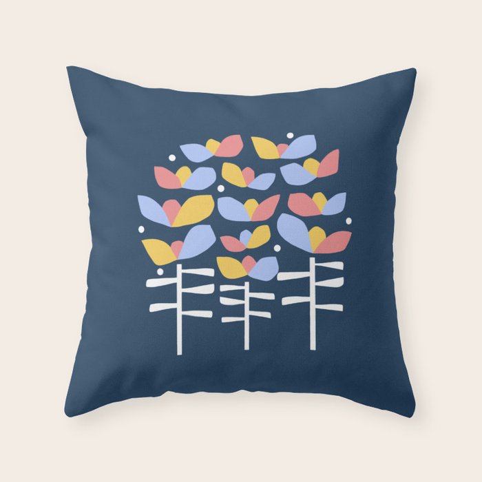 Florals Looking Up Throw Pillow Gallery Image 1