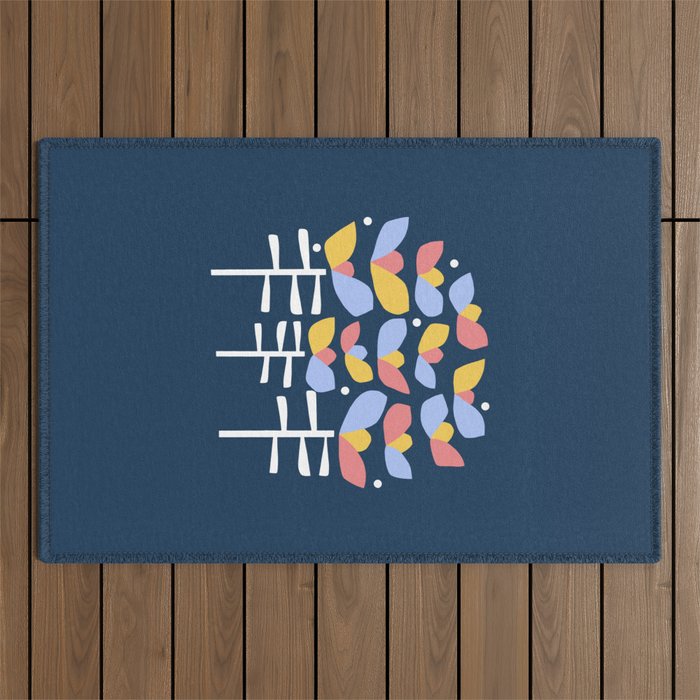 Florals Looking Up Outdoor Rug Gallery Image 1