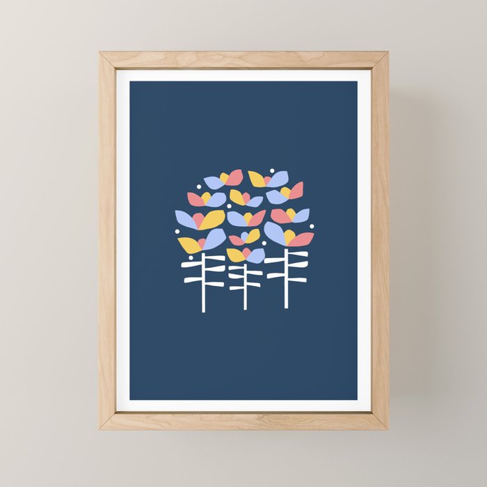 Florals Looking Up Mini Art Print Gallery Image 1