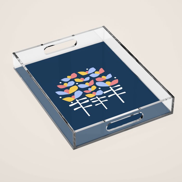 Florals Looking Up Acrylic Tray Gallery Image 1
