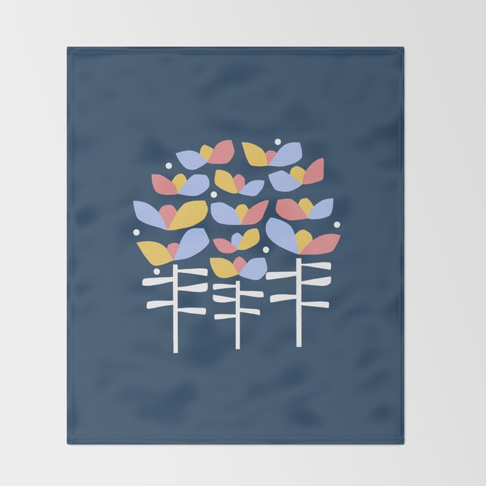 Florals Looking Up Throw Blanket Gallery Image 2