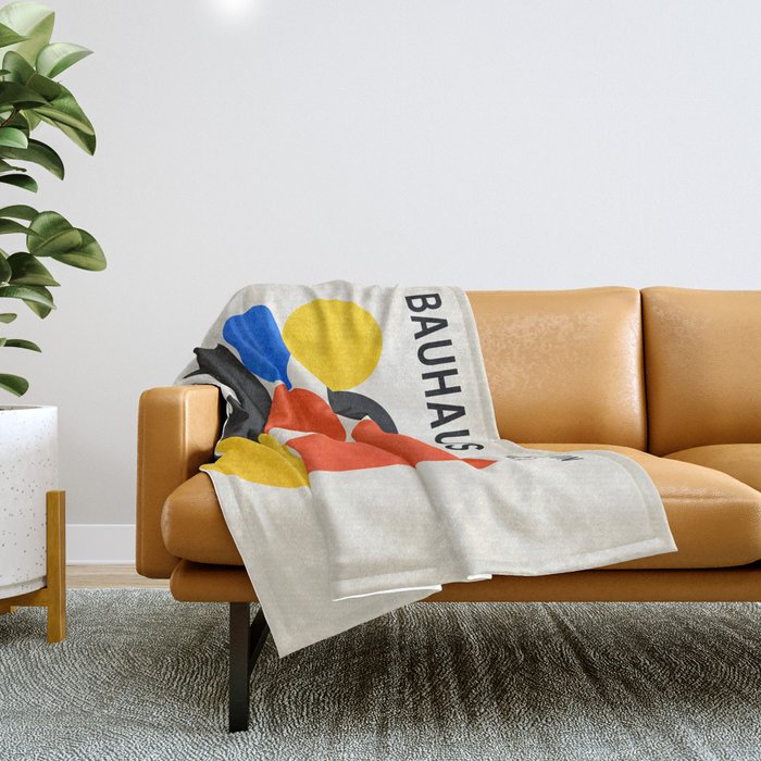 Balance 03: Bauhaus Mid-Century Edition Throw Blanket Gallery Image 1