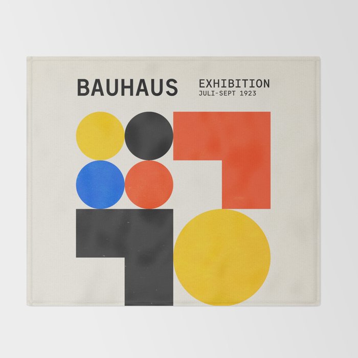 Balance 03: Bauhaus Mid-Century Edition Throw Blanket Gallery Image 2