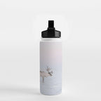 Winter Landscape Photo Art - Lapland Series - Reindeer Moon Minimal Nature Water Bottle Gallery Image 2