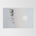 Winter Landscape Photo Art - Lapland Series - Reindeer Moon Minimal Nature Rug Gallery Image 2