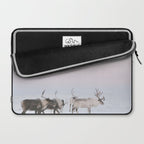 Winter Landscape Photo Art - Lapland Series - Reindeer Moon Minimal Nature Laptop Sleeve Gallery Image 2