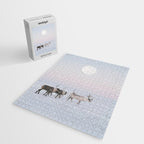 Winter Landscape Photo Art - Lapland Series - Reindeer Moon Minimal Nature Jigsaw Puzzle Gallery Image 2