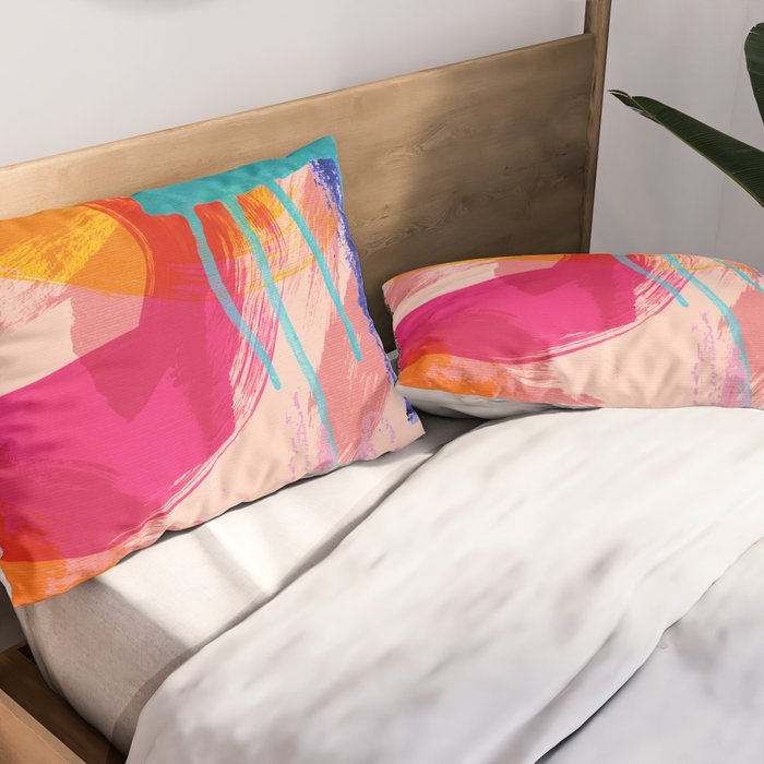 brush strokes abstract 5 Pillow Sham Gallery Image 2