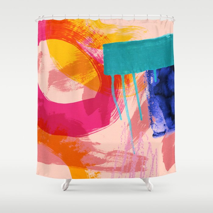 brush strokes abstract 5 Shower Curtain Gallery Image 1