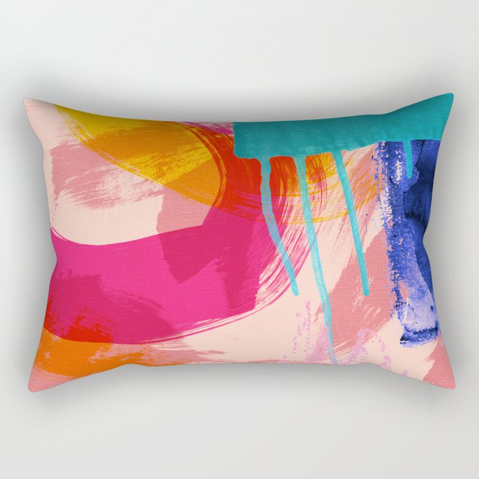 brush strokes abstract 5 Rectangular Pillow Gallery Image 1